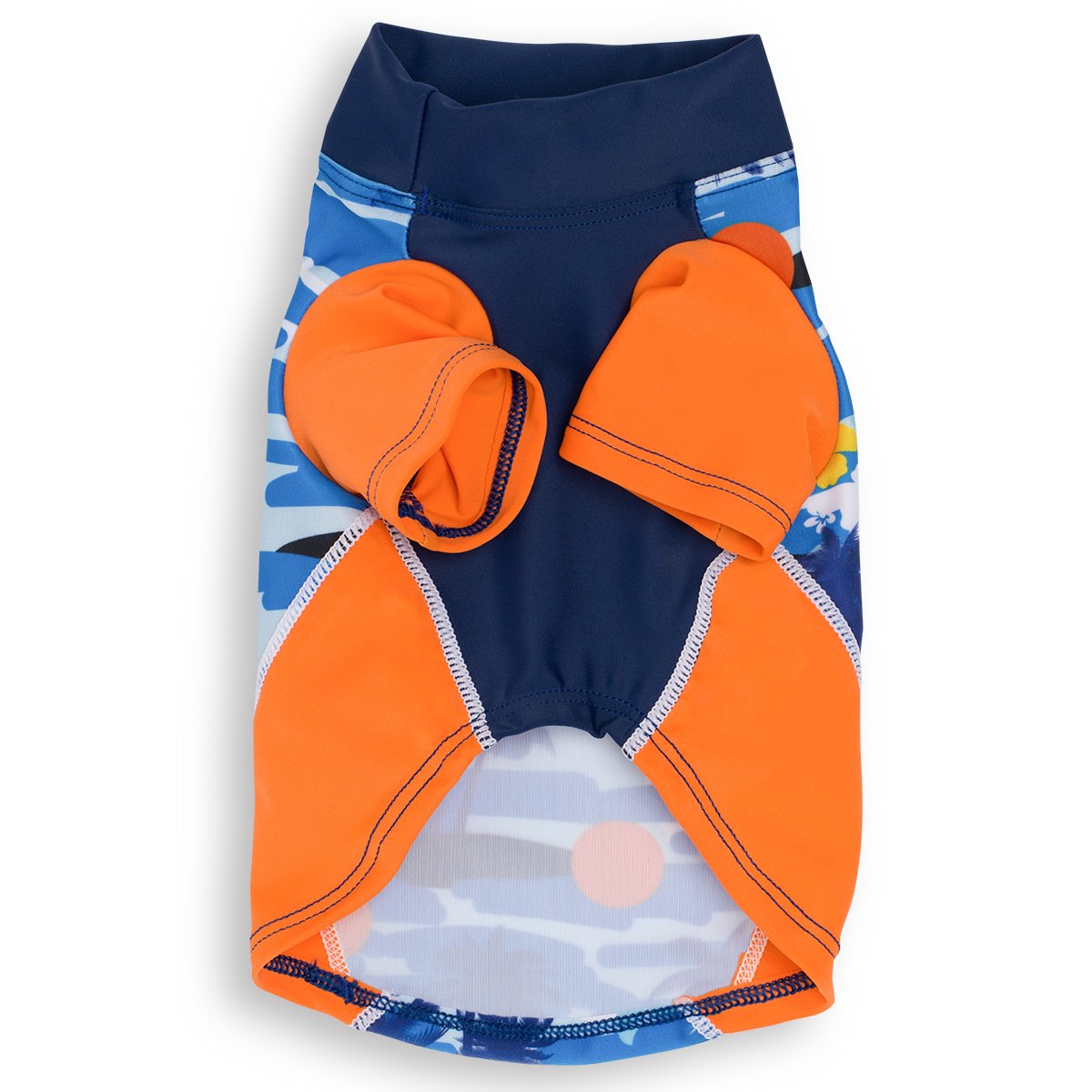 Playapup Dog Sun Shirt (Upf 50+), Tropical Blazing Island, Small
